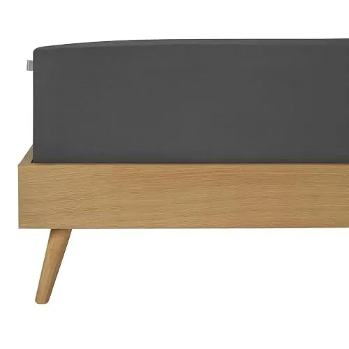 Produktbild: Schiesser Spannbettlaken Elli - 97/3-150 x 200 cm - Dunkelgrau