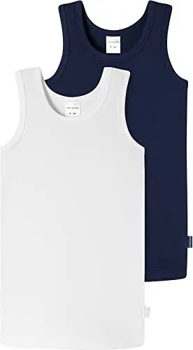 Produktbild: Schiesser Jungen 2 Pack Unterhemd Ohne Arm - 95/5 Organic Bio Baumwolle Größe 92 Bis 140 Unterwäsche, Sortiert 1_173444, 92 EU