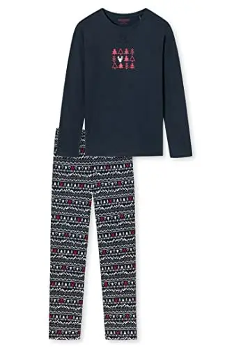 Produktbild: Schiesser Jungen Kinder Langer Schlafanzug-Organic Cotton Pyjamaset, Dunkelblau, 98