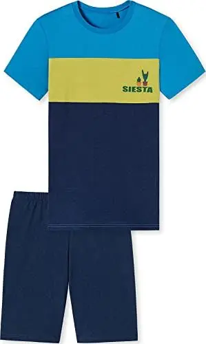 Produktbild: Schiesser Jungen Kurzer Schlafanzug - Organic Cotton (Ll) Pyjamaset , blau, 140