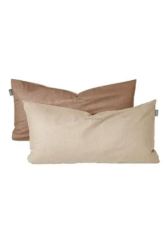 Produktbild: Schiesser Kissenhülle Doubleface im 2er Set | Renforcé | 100% Baumwolle aus nachhaltiger Produktion | 40x80cm | Sand