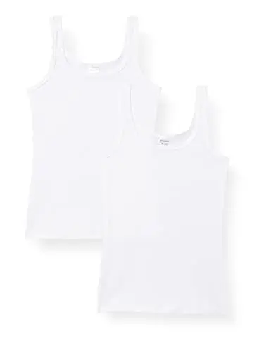 Produktbild: Schiesser Mädchen 2 PACK Unterwäsche Unterhemd Bio Baumwolle Multipack - 95/5 Organic Cotton - Größe 140 bis 176, weiss_173528, 164