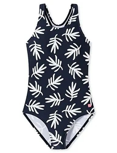 Produktbild: Schiesser Mädchen Badeanzug, dunkelblau floral, 152