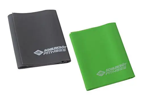 Produktbild: Schildkröt® Fitnessbänder 2er Set, Latexfrei, Grün-Anthrazit, in 4-Farb Karton, 960220