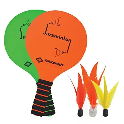 Produktbild: Schildkröt® Jazzminton Set, 2 Schläger, 3 Birdies, LED Ball für das Spiel bei Nacht, das coole neue Beachball Set, toller Ballflug, der Spass für Jung und Alt, 970155, o.G.
