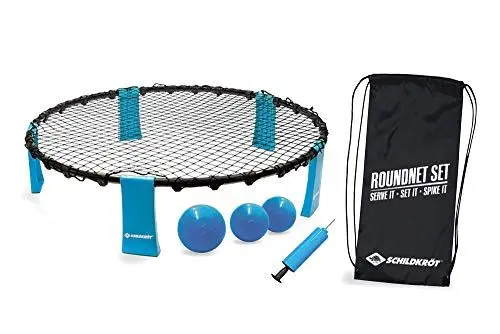 Produktbild: Schildkröt® Roundnet Set, komplettes Set für den sofortigen Start, inkl. 3 Bälle, Ballpumpe und Tragetasche, ultimativer Spaßfaktor für Jung und Alt, 970981