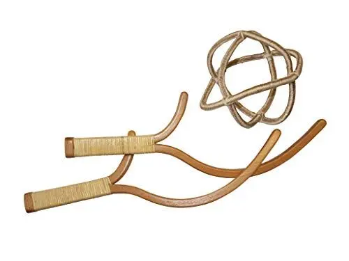 Produktbild: Schildkröt Schildköt Ogo Sport Classic Set, 2 Jabbit Schleudern aus Buchenholz, 1 Gitter-Ball aus geknotetem Seil (Ø 15 cm), 970116