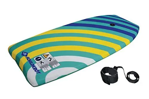 Produktbild: Schildkröt Bodyboard L | Leichtes Schwimmbrett mit hohem Auftrieb und Fangriemen | 93 x 46 cm | perfektes Surfbrett für Surf-Anfänger und sommerlichen Wasserspaß | max. Nutzergewicht: 75 kg