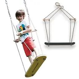 Produktbild: Schildkröt® Skateboard Schaukel, außergewöhnliche Holzschaukel für Geschicklichkeit, Balance und Koordination, Anti-Rutsch Struktur, stehend in der Luft skaten oder sitzend schaukeln, 970519