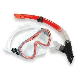 Produktbild: Schildkröt® Tauchset Fiji, Schnorchelset mit wasserdichter Tauchmaske aus Sicherheits-Glas, Schnorchel mit Easy Clip Halter, Spritzwasserschutz und Ausblasventil, zum Schwimmen und Tauchen