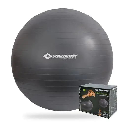 Produktbild: Schildkröt Unisex – Erwachsene Gymnastikball 75cm, Anthrazit