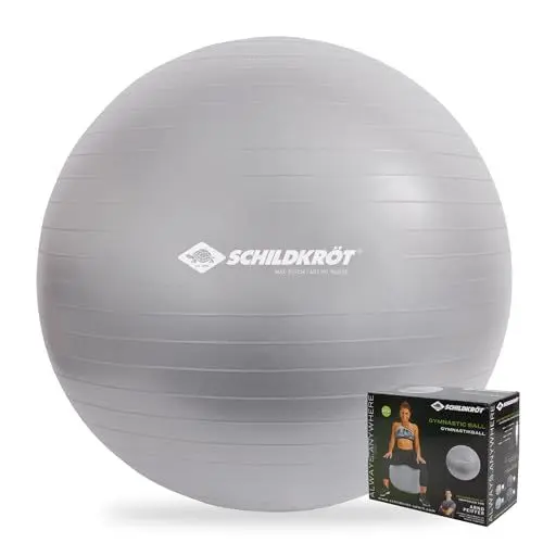 Produktbild: Schildkröt Unisex – Erwachsene træningsbold 65 cm Gymnastikball, Silber, 65cm - für Körpergrößen 161 bis 175cm EU