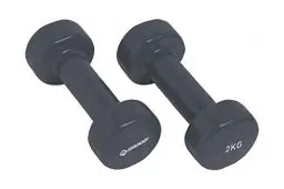 Produktbild: Schildkröt® Vinyl Hantel Set, 2 x 2,0 kg, Anthrazit, in 4-Farb Karton, 960206