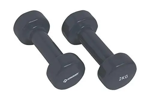 Produktbild: Schildkröt® Vinyl Hantel Set, 2 x 2,0 kg, Anthrazit, in 4-Farb Karton, 960206