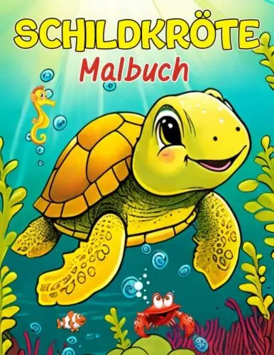 Produktbild: Schildkröte Malbuch: 50 Einzigartige Illustrationen zum Ausmalen, wunderbares Schildkröten Buch für Kinder, die gerne mit niedlichen Tieren spielen und Spaß haben