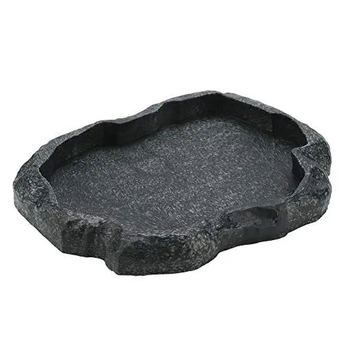 Produktbild: Schildkröten-Wasserschale, Reptilien-Futterschale, Reptilien-Futterschale für Schildkröten-Eidechsen-Chamäleons Iguana-Schlange(S Dunkelgrün)