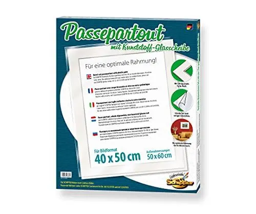 Produktbild: Schipper 605330836 Malen nach Zahlen - Passepartout für das Bildformat 40 x 50 cm mit Kunststoff-Glasscheibe im Außenmaß 50 x 60 cm