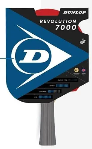 Produktbild: Dunlop Tischtennisschläger Revolution 7000, ITTF Zertifiziert, perfekt für fortgeschrittene Spieler
