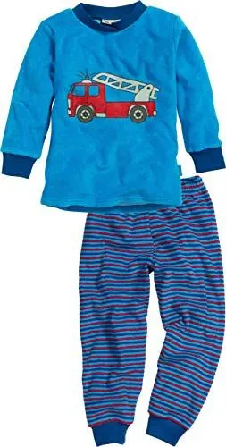 Produktbild: Playshoes Unisex Kinder Zweiteilig Schlafanzug Frottee Feuerwehr, Feuerwehr, 110 EU