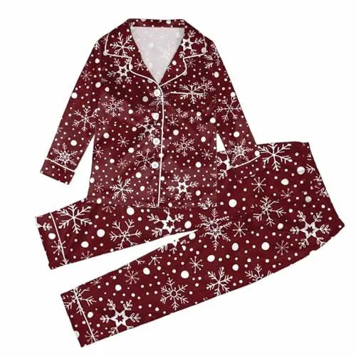 Produktbild: Schlafanzug Herren Lang Musselin Schlafanzug Damen Familien Outfit Set Matching Sets 2 Teiler Damen Sommer Herren Zweiteiler Sommer Schlafhose Kariert Schlafsack Baby Winter 0-3 Monate Schlafanzug 110
