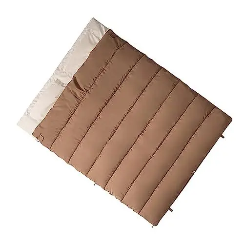 Produktbild: Schlafsack, Camping-Schlafsack, Anti-Falten, Leichtes Polyester für den Herbst, für Erwachsene (Trüffelfarbe, für Zwei Personen)