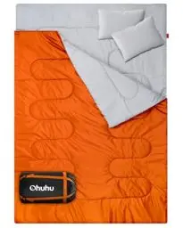 Produktbild: Schlafsack Outdoor Doppelschlafsack - Ohuhu Deckenschlafsack Winter für Erwachsene 2 Personen und Tragetasche, Angenehme Temperatur für Outdoor Camping