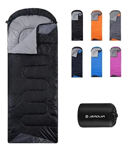 Produktbild: Schlafsack für Erwachsene, Rucksackreisen, leicht, wasserdicht, für kaltes Wetter, für Damen, Herren, Jugendliche, für warmes Camping, Wandern, Outdoor, Reisen, mit Kompressionsbeuteln (1,35 schwarz)