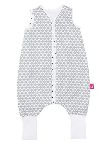 Produktbild: Schlafsack mit Füßen aus Baumwolle gefüttert von Motherhood - kuscheliger Babyschlafsack Öko Tex Standard TOG 2, Größe: 1-1,5 Jahre, grau classics