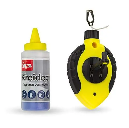 Produktbild: Schlagschnur Markierschnur Set 30 m inkl. Kreidepulver Kreide blau Markierset