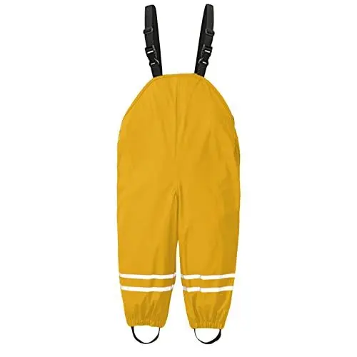 Produktbild: Schlamm wasserdichter Overall Latzhose Kleidung Kleinkind Regen Kinder winddicht Strampler und Overall Regenhose 80 (Yellow, 1-3 Years)