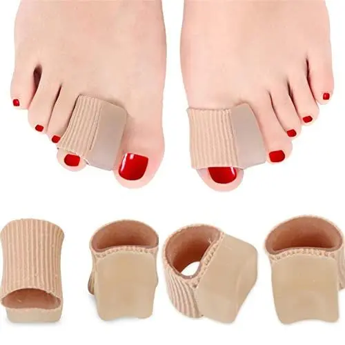 Produktbild: Schlauchbandagen Silikon Zehenstrecker (4 Stück) Gel Zehenspreizer für und Hammerzehen Hallux Valgus Korrektur, überlappende Zehen Silikon Zehentrenner
