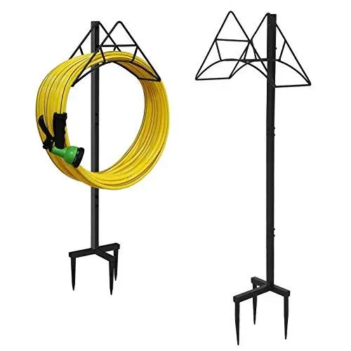 Produktbild: Schlauchhalter für Garten, Gartenschlauchhalter, Schlauchhalter Freistehend für Garten, Metall Gartenschlauch Halterung Schlauchständer mit Ablagefach, Schlauchhalter für Garten, für Lawn Yard