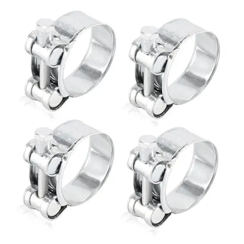 Produktbild: Schlauchschellen 18-20 mm, 4 Stück Schlauchklemmen Stahl Verzink Mini Auspuff Klemmen Gelenkbolzen Schellen Spannbackenschellen AuspuffschelleKraftstoffleitung Rohrschellen