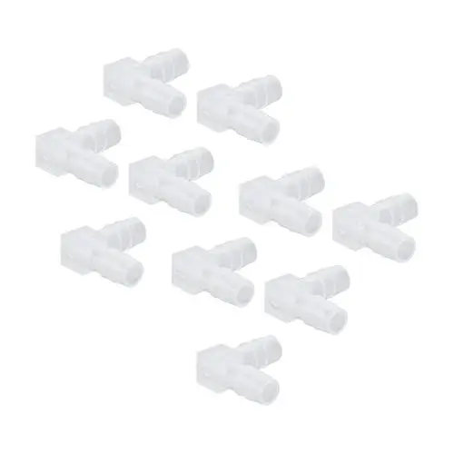 Produktbild: Schlauchverbinder Winkel, 10 Stück Kunststoff Ellbogen Schlauchnippel 90 Grad Winkel L Anschluss, Gleicher Widerhaken Verbindungsspleißer Mender Adapter Union Adapter(8mm)
