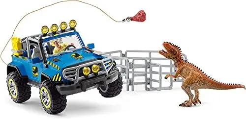 Produktbild: SCHLEICH 41464 Geländewagen mit Dino-Außenposten, für Kinder ab 5-12 Jahren, Dinosaurs - Spielset