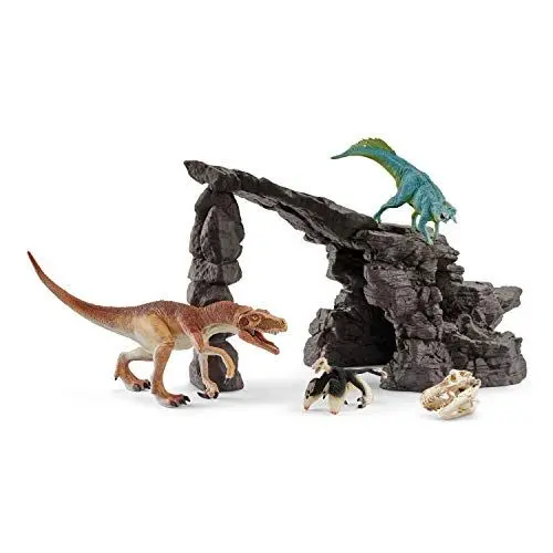 Produktbild: schleich 41461 Dinoset mit Höhle, ab 5 Jahren, DINOSAURS - Spielset, 7 Teile