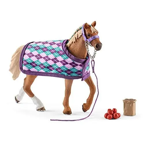 Produktbild: schleich 42360 Englisches Vollblut mit Decke, für Kinder ab 5-12 Jahren, HORSE CLUB - Spielset