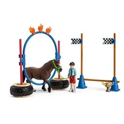 Produktbild: schleich 42482 Pony Agility Rennen, ab 3 Jahren, FARM WORLD - Spielset, 22 Teile