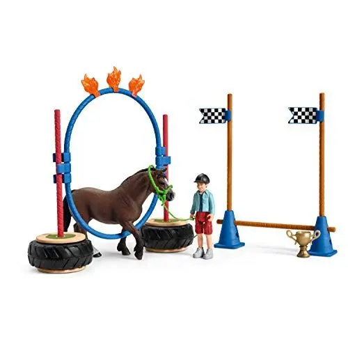 Produktbild: schleich 42482 Pony Agility Rennen, ab 3 Jahren, FARM WORLD - Spielset, 22 Teile