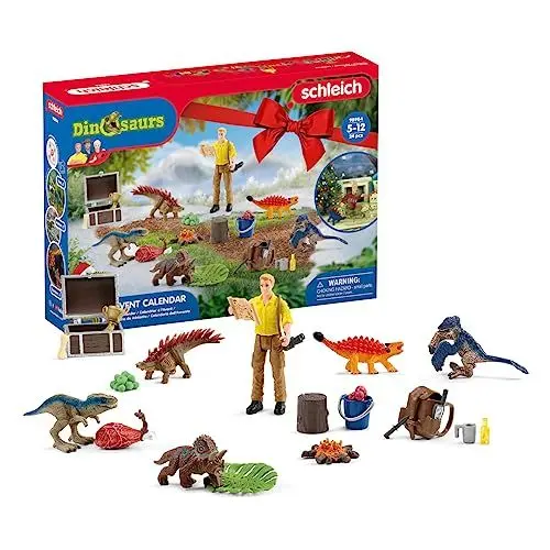 Produktbild: SCHLEICH 98984 Adventskalender 2023 Dinosaurs, ab 5 Jahren, Dinosaurs - Spielset, 24 Teile