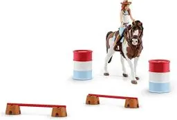 Produktbild: schleich HORSE CLUB 42441 12-Teiliges Pferde Set Hannahs Reitpferd - Rodeo-Reiten mit Cowgirl und Pferd, Realistisches Western Rodeo Bauernhof Pferde Spielzeug für Jungen und Mädchen ab 5 Jahren