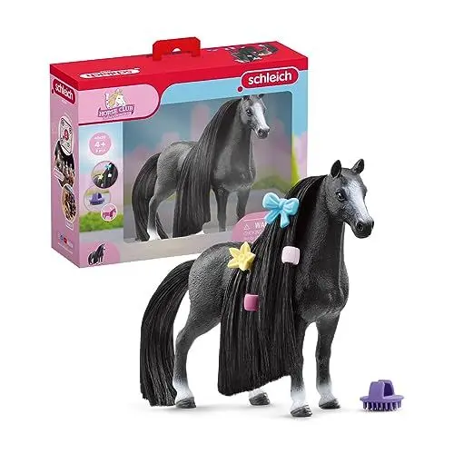 Produktbild: schleich HORSE CLUB 42620 Sofia's Beauties Quarter Horse Stute Styling Set - 8-Teiliges Spielset - Quarter Horse Stute, Beauty Horse Pferd mit Mähne, Pferde Spielzeug ab 4 Jahren