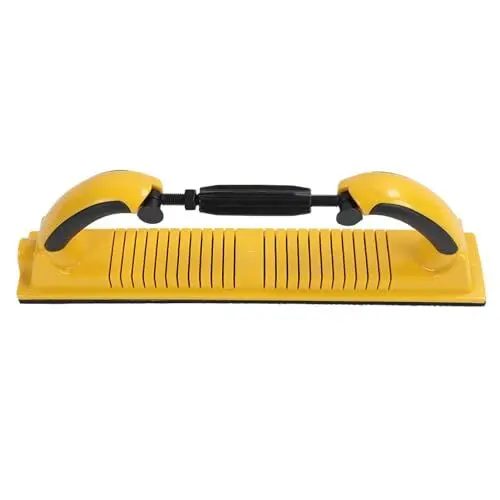 Produktbild: 70 X 400 Mm Staubfreier Longboard-Handschleif-Feilenblock, Verstellbarer ABS-Radius-Flex mit Klettverschluss-Rückseite, Handschleifer-Staubabsaug-Schleifblock für Automobil,