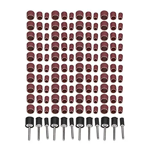 Produktbild: Schleiftrommel, Mini-Schleifbänder für Nagelbohrer, Schleifbandhülsen, Trommelschleifer, 132-teiliges Schleiftrommel-Set, Bohrschleifer-Aufsatz für Holzbearbeitung, Metallpolieren