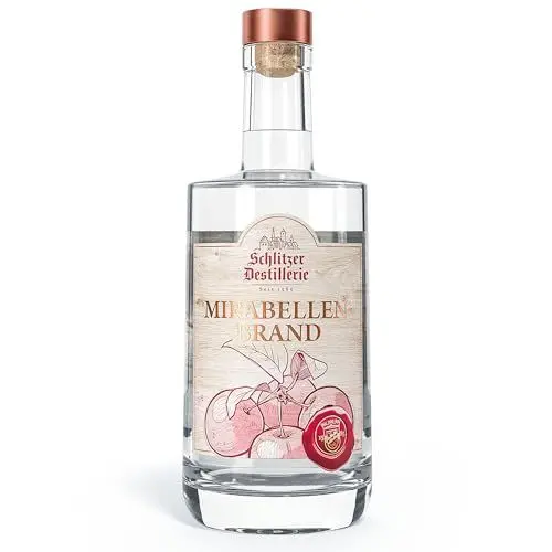 Produktbild: Schlitzer Mirabellenbrand 40% vol. (0,5 l) – Edler Obstbrand aus vollreifen Mirabellen, mild & fruchtig, meisterhaft destilliert, perfekt als Digestif