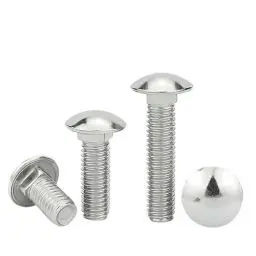 Produktbild: Schlossschrauben, Schlossbolzen 304 Edelstahl-Fachwerkschrauben mit Rundkopf und Vierkantansatz M4 M5 M6 M8 M10 M12(M5x14(20Pcs))