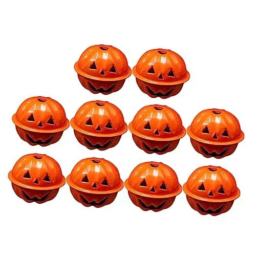 Produktbild: Warmhm Schlüsselanhänger 20 Stück Halloween-Kürbisglocken Halloween-Dekoration Halloween-Requisiten Mini-Glocken Kürbis-Glöckchen Halloween-Kürbis-Anhänger Festival-Dekoration Baumschmuck