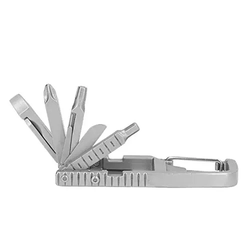 Produktbild: Schlüsselanhänger Multitool, Schneid- und Schlagwerkzeuge andere Schneidwerkzeuge 12 in 1 Faltbares Multitool Edelstahl Outdoor Schraubendreher Bit Schraubendreher Flaschenöffner Edelstahl