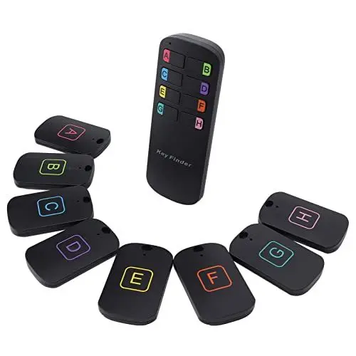 Produktbild: Schlüsselfinder, Wireless RF Item Locator Sender + 5 Empfänger, Anti-Lost Item Tracker für Schlüssel, Geldbörsen, Handys, Brillen, Haustiere, mit 75-85 DB Tonalarm