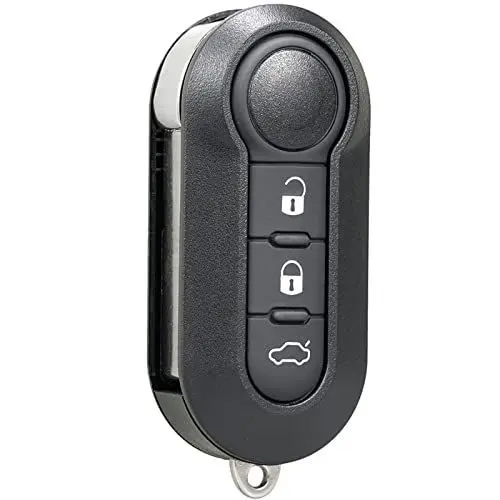 Produktbild: Schlüsselgehäuse 3-Tasten kompatibel mit FIAT-Modellen Grande Punto FIAT 500 Panda Punto Bravo Stilo Ducato, Gehäuse für Autoschlüssel mit weißen Tasten